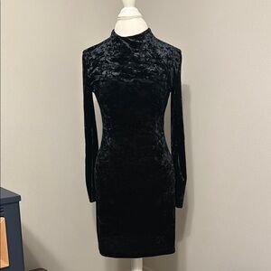 Elegant Black Velvet Dress